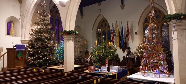 There were 25 Christmas trees at the festival.