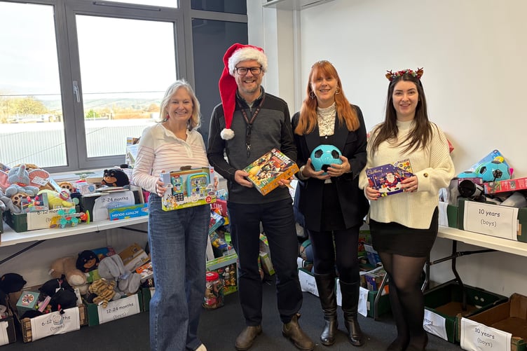 Some of the Summerfield team wrapping gifts for Christmas Sparkle 2025.