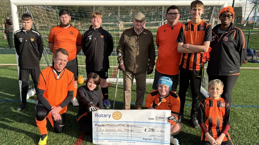 Rotarians hand over &pound;250 cheque to Ability Counts section