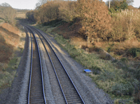 Man stood on track before train struck him
