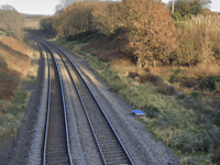 Man stood on track before train struck him