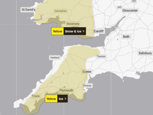 New Year snow and ice alert