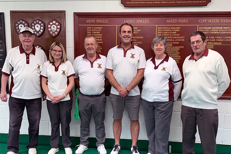 New Rollers, from left: Martin Speakman, Maria Mitchell, Paul Mitchell; Allstars: Barry Cutler, Suzanne Worth and Ron Elston 
