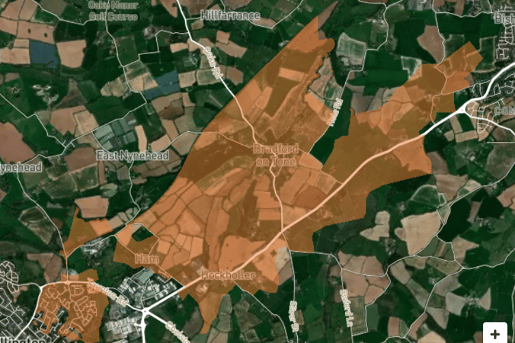 A map showing the area in and around Wellington where power supplies were cut on Wednesday.