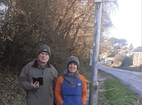 Town's first speed indicator device in use