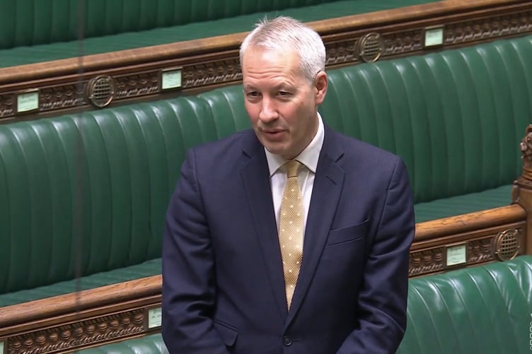 Wellington's MP Gideon Amos speaking up in Parliament against plans to end the right to jury trial for many criminal offences.