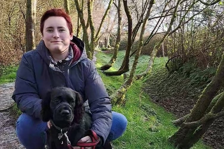 Beth Hill, Labour's candidate for Rockwell Green with her dog, King.