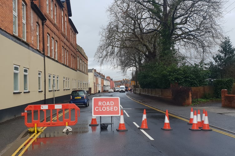 A complete closure has been ordered of North Street, Wellington, after a sewage pipe burst.