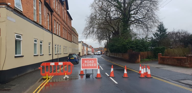 A complete closure has been ordered of North Street, Wellington, after a sewage pipe burst.