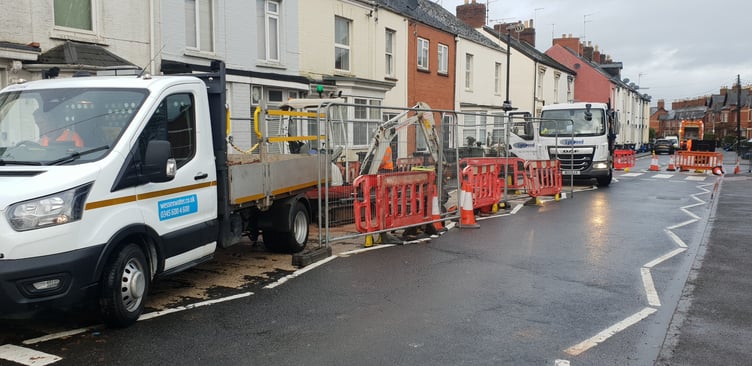 Wessex Water engineers have been carrying out urgent work in North Street, Wellington, after a sewage pipe burst and flooded the basement of a house.