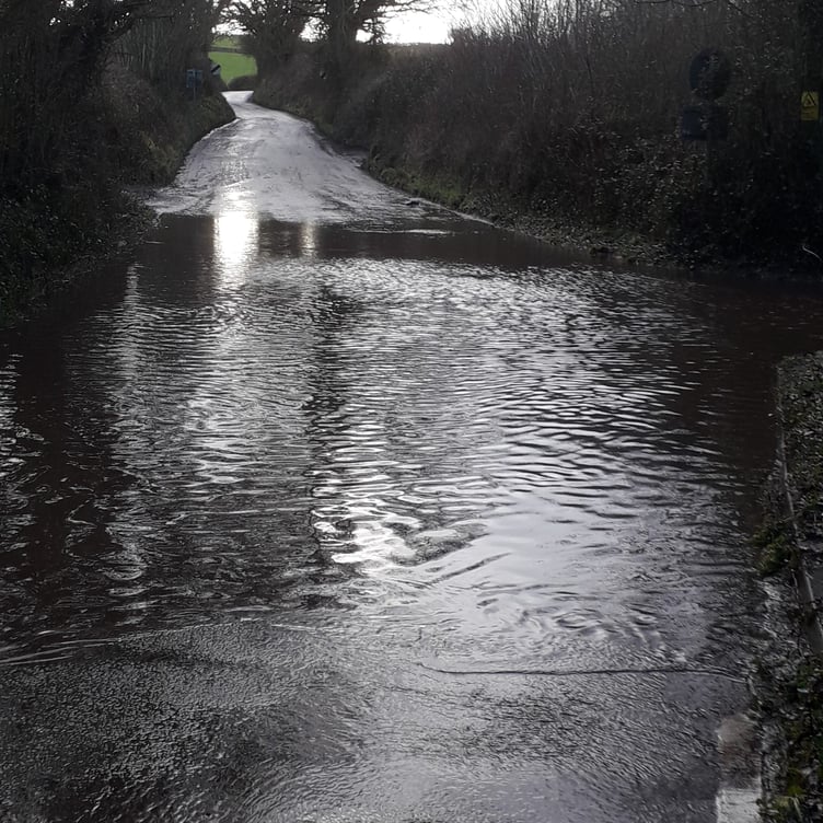 Burchills Hill was just one of many roads around Wellington which were flooded on Tuesday.