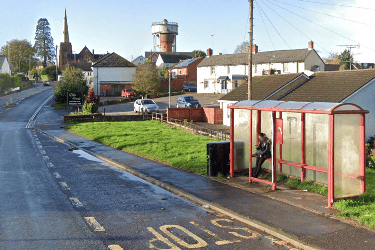 The Rockwell Green bus shelter which is being replaced with a new structure.