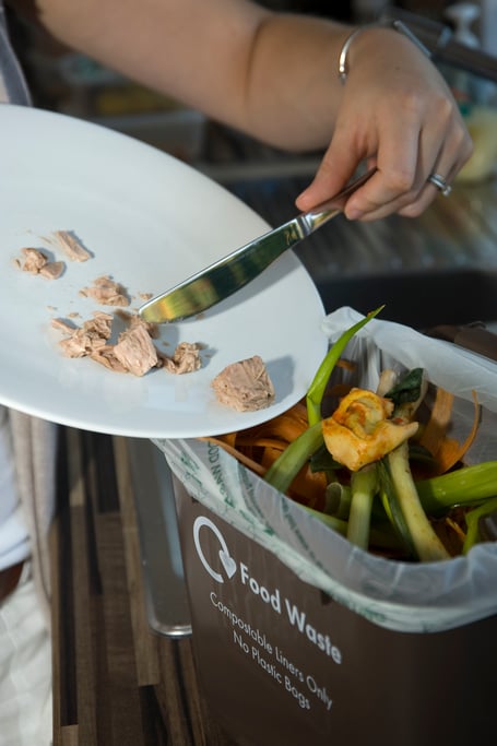 Food waste being recycled.