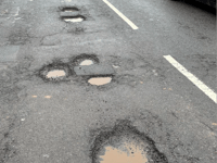 Councillor's frustration grows over Wellington potholes