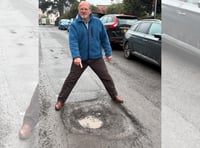 The potholed road vying for 'worst in town'