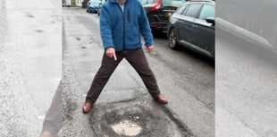 The potholed road vying for 'worst in town'