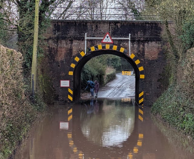 Flooded village road suddenly clears