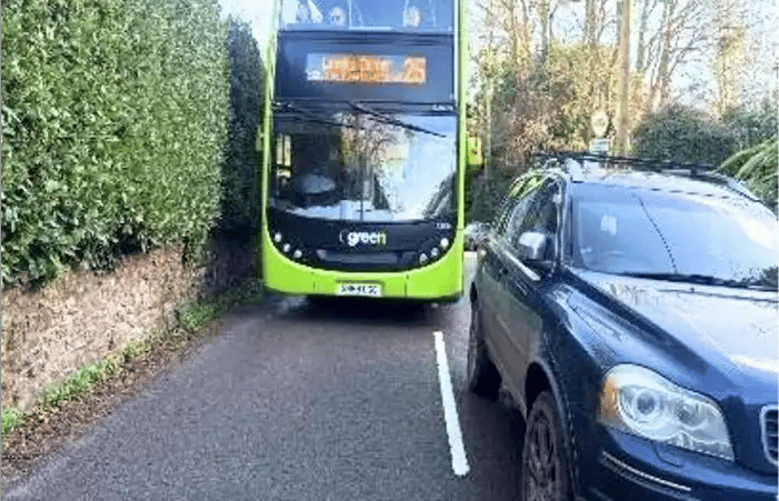 Milverton Parish Council has warned residents about inconsiderate parking which is threatening the continued operation of buses through the village.