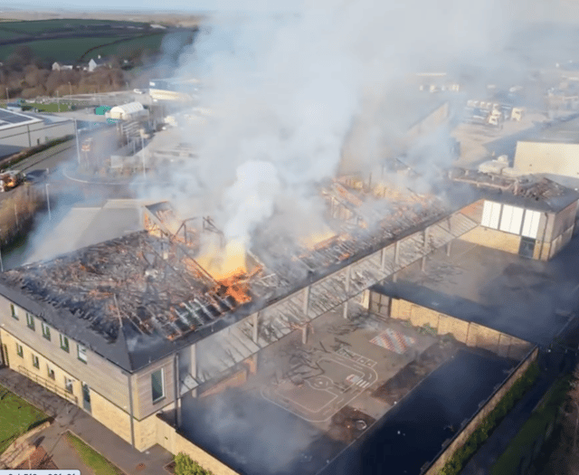 Local crews help tackle Devon school fire