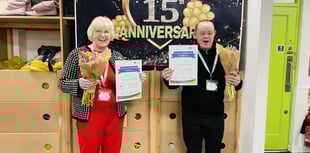 Volunteers celebrate 15 years at charity shop