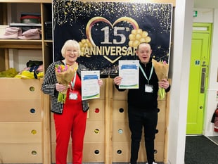 Volunteers celebrate 15 years at charity shop