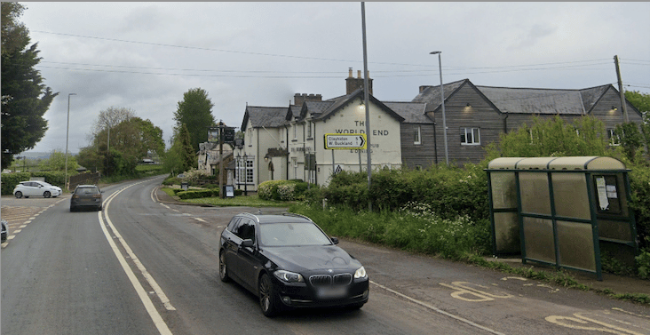 The Heatherton Grange crossroads bus shelter on the A38 will be one of those cleaned by volunteers on Saturday.