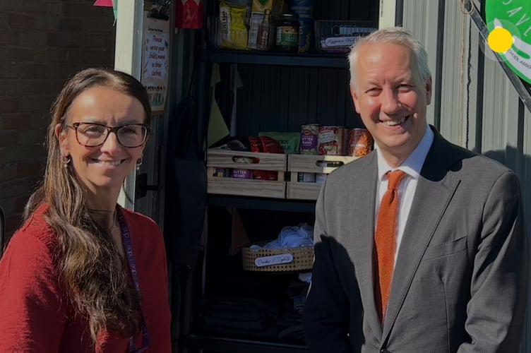 Gideon Amos MP and Claire Naylor, founder of Coffee, Chat and Support CIC, a non-profit based at The Den Coffee House which is dedicated to supporting parents through the EHCP process.