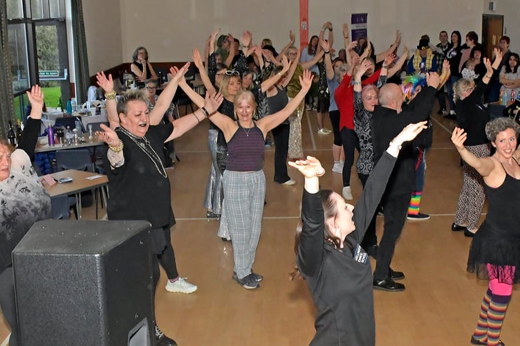 Smiles all round at the dance-a-thon. PHOTO: Alain Lockyer