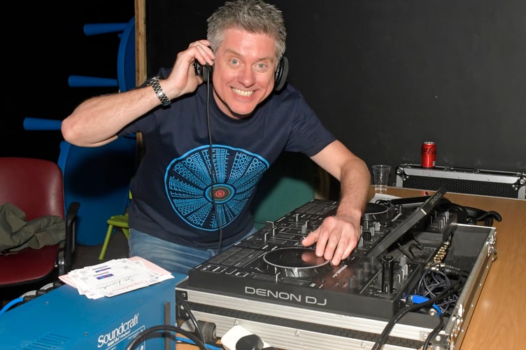 Richard McCourt performed a DJ set at the dance-a-thon.
