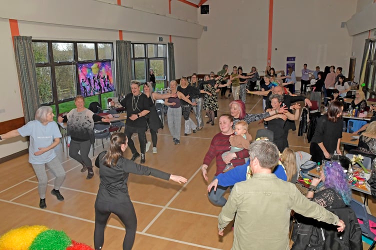 Oake Village Hall was filled with smiles, laughter and dance moves. PHOTO: Alain Lockyer