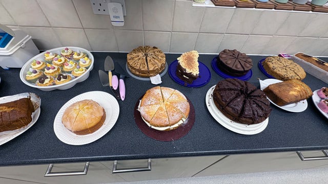 Some of the sweet treats available at the coffee morning, held at Wellington Bowling Club.