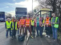 Volunteers unite for A38 clean up