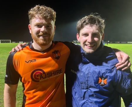 Goal scorers Alfie Slough and Josh Baker (2).