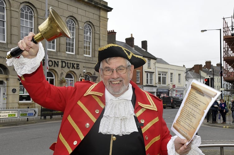 The town crier, Andrew Norris announced the opening of the museum. PHOTO: Alain Lockyer
