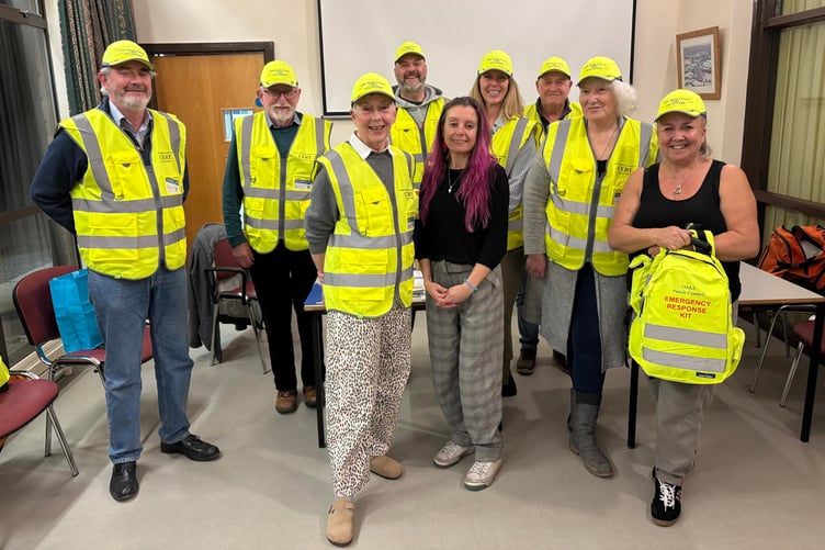 Some of the Oake community emergency response team (CERT) volunteers who have completed their First Aid training.