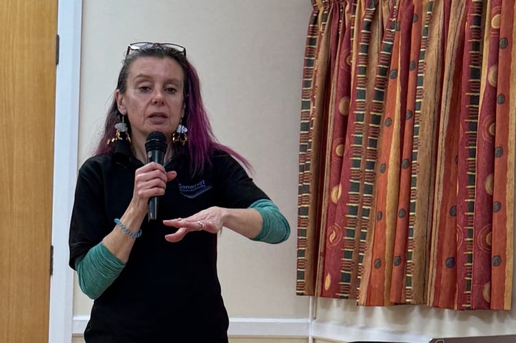 Bel Deering, community engagement officer at the Somerset Rivers AUthority spoke to members of West Buckland WI at its March meeting.