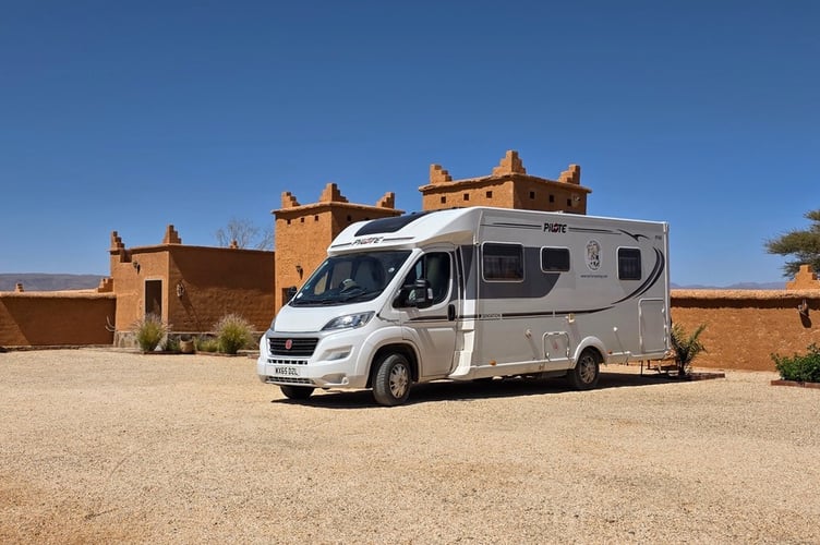 The motorhome that Karen and Myles Davies have been travelling the world in