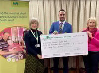 Oake Manor present cheque to Children's Hospice South West