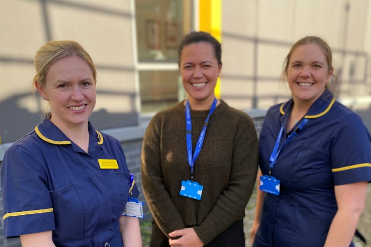 (Left to right): Jemma Evans, TB nurse specialist, Kate East, team administrator, Kim Aspinall, TB nurse specialist