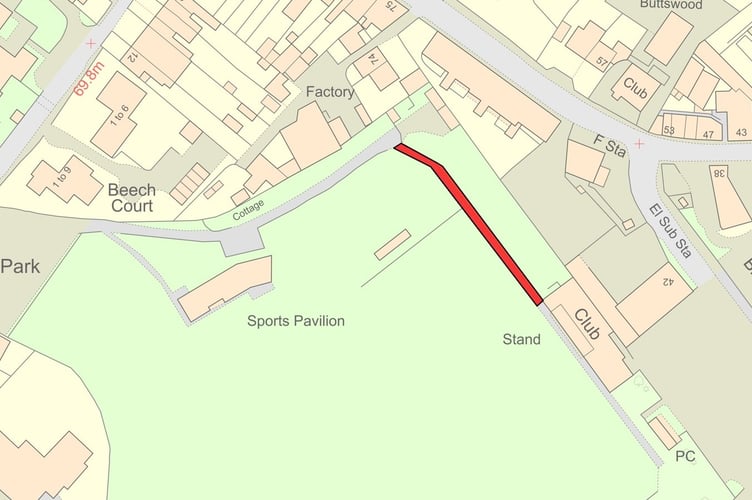 A portion of the footpath that runs through the Playing Fields will be resurfaced
