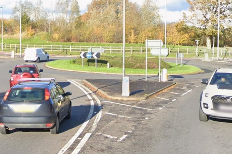 Wellington's eight feet tall refurbished monument planter will be sited on this roundabout on the edge of the town centre.