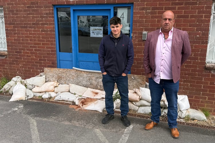 George Tucker and Michael Tucker outside the property in Wellington