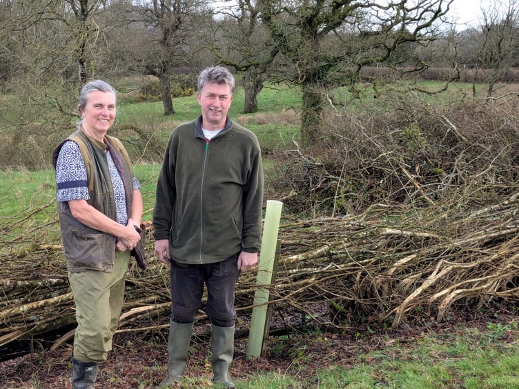 Blackdown Hills farming couple Keith and Sam Cutler, who are helping to put nature back in control of their land in a pioneering project.