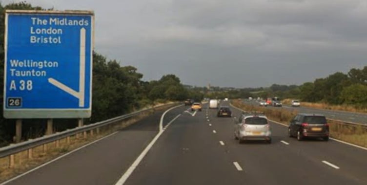 A police appeal for witnesses has been made after a two-car crash on the M5 near Wellington on  March 25.