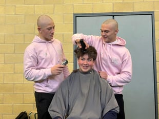 Three pupils brave the shave for charity