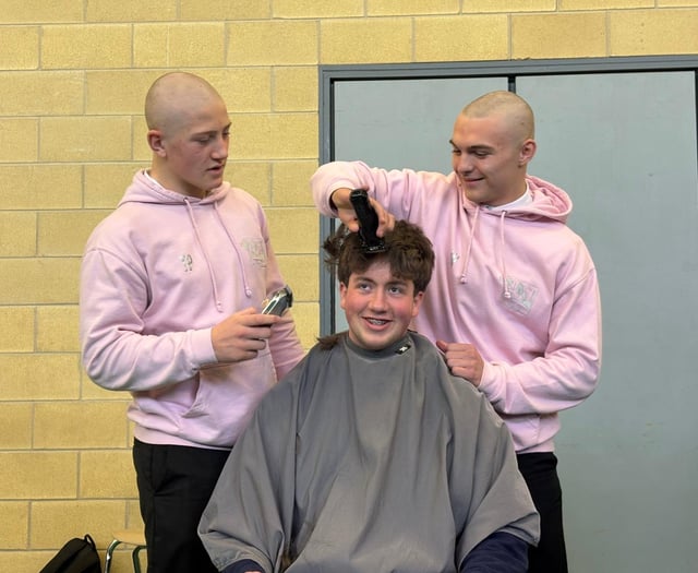 Three pupils brave the shave for charity
