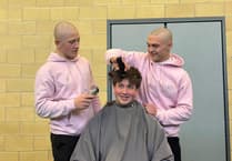 Three pupils brave the shave in solidarity for friend going through chemotherapy