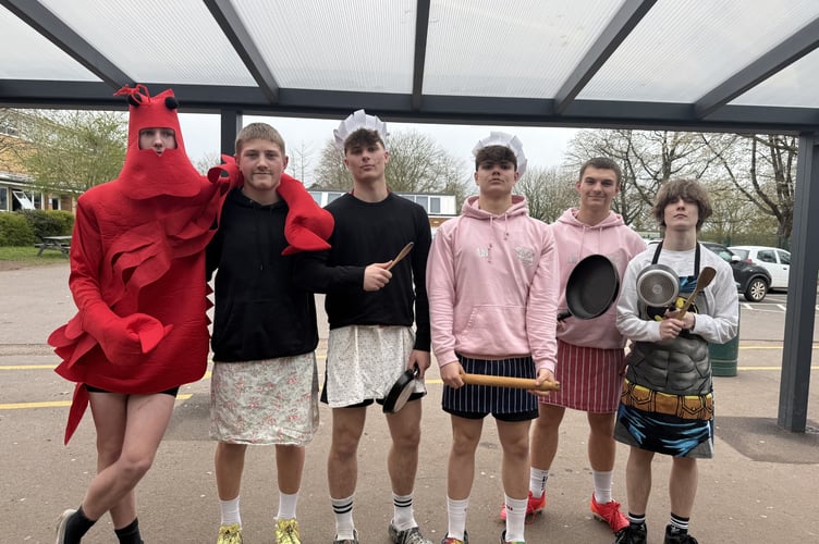 Pupils from Court Fields School dressed up for the charity run