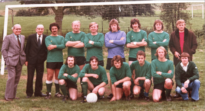 Andrew Buttle (back row, fourth from left) in theRockwell Green football team he helped to found.