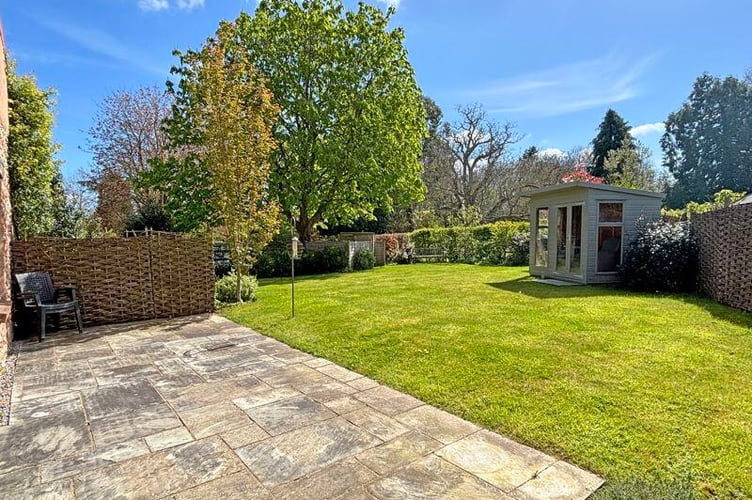 The southerly facing private garden